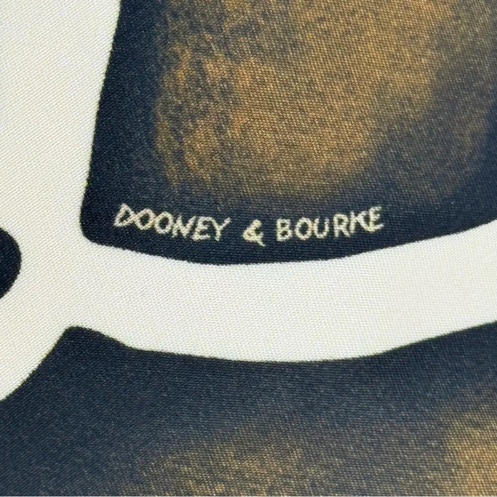 Vintage Dooney & Bourke Safari Giraffe Print Canvas Tote Bag - Picture 13 of 16